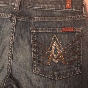 7 For All MankindJean W/Swarovski Crystal Pockets